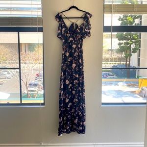 Lulus size S floral print maxi dress